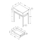 Monarch Specialties - 3463 Table D'Appoint - 24 po H/Marbre Beige/Metal Or-Table d'appoint polyvalente peut-être utiliser comme table d'appoint ou table de chevet