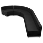 Flash Furniture – Alon Series ZB803470SBK, ensemble de réception 5 pièces, cuir,noir-Revêtement doux en cuir noir.