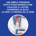 BIC - Stylos à bille à 4 couleurs - rétractables, 1,0 mm - Paquet de 3-Pointe de 1,0 mm