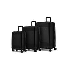 Bugatti - Ensemble de 3 valise rigide ABS - Noir-Fabriqué en plastique léger et résistant 100% recyclé (PET)