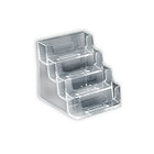 Azar Displays – Porte-cartes professionnelles en acrylique à 4 niveaux, 4 x 3,63 x 3,5 po, 10/paquet (252004)-Idéal pour un espace de comptoir