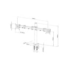 Techly – Support de bureau pour 2 moniteurs à écrans de 13 à 27 po, (ICA-LCD 482-D)-Prise en charge des supports VESA 75x75, 100x100 mm