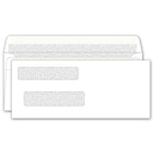 Deluxe - Enveloppes de sécurité autocollantes à double fenêtre, 8-5/8 po x 3-5/8 po, paq./500 (92552-500)-À double fenêtre, autocollantes, sécuritaires