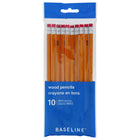 Baseline Crayons à mine, n° 2 HB - Paquet de 10-HB, moyenne