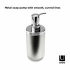 Umbra JUNIP - Pompe à savon liquide et gel hydroalcoolique 295ml, Acier inoxydable-5