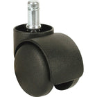 Roulettes doubles (séries 300/400), rayon de pivotement de 2 po, roulettes doubles pivotantes, Hauteur globale de 2 5/8 po-Diamètre de roue de 2 po