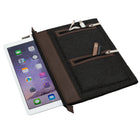 Housse pour ordinateur portable compatible avec de 15,6 po Housse pour ordinateur portable, Marron-Grande poche zippée à l'arrière pour téléphone portable, petite tablette, papier, etc.
