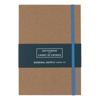 General Supply Goods + Co - Carnet de croquis A5 Kraft - Kraft/Bleu-Couverture en papier kraft