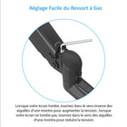 ShoppingAll Support mural pour écran simple à ressort à gaz pneumatique - Noir-Pivotement de +/-90 degrés dans l'une ou l'autre direction