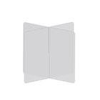 Diviseur de table Mark Maker à 4 voies - 36" L x 36" L x 31,5" H - Acrylique transparent 1/4" - Pas de traversées-Distanciation sociale jusqu'à 4 personnes