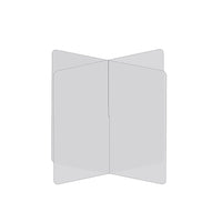 Diviseur de table Mark Maker à 4 voies - 36" L x 36" L x 31,5" H - Acrylique transparent 1/4" - Pas de traversées-Distanciation sociale jusqu'à 4 personnes