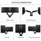 Double moniteur support de bureau Heavy Duty pour les écrans et moniteurs 17 - 27 po de North Bayou - F160-Pivot: 180 °