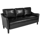 Flash Furniture - Canapé capitonné Asti, noir-Rembourrage en LeatherSoft noir