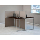 Bush Business Furniture – Bureau droit ouvert de 60 po larg. pour 2 personnes Easy Office, fini cerisier moka (EOD460MR-03K)-Dimensions : 60,03 larg. x 60,03 prof. x 44,88 haut. (po)