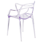 Chaise d’appoint transparente empilable série Nesting (FH-173-APC-GG)-Appuis-bras intégrés