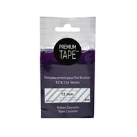 Nutone Premium Tape - Compatible avec Brother TZ131, TZ-131, TZE131, TZE-131 - Noir / Transparent - 12 mm-Ruban d'étiquettes