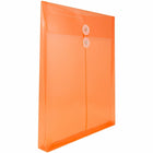 JAM Paper Enveloppes à ouverture au sommet, fermeture à bouton plastique et ficelle, 9 3/4x11 3/4 po, orange, 12/paq.-Ouverture : côté court