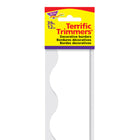 TREND enterprises, Inc. - Terrific Trimmers, 2-1/4po x 39 pi, blanc, paquet de 12-Bordures décoratives de papier précoupé pour les présentations et l'artisanat