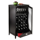 Winsome – Ensemble d’armoire à vin Bordeaux modulaire 25 fentes à bouteilles-Fabriqué avec une combinaison de bois et de bois composite avec un fini espresso.  Assemblage nécessaire.