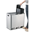 Step N' Sort - Poubelle et poubelle de recyclage à 3 compartiments - 54 L-Poignées latérales faciles à saisir