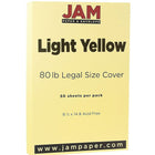 JAM Paper - Papier cartonné mat de format légal 8,5 x 14 po, 80 lb, jaune clair, 50/paquet (16729341)-Papier cartonné jaune clair