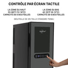 Koolatron - Cellier à vin à 2 zones pour 12 bouteilles - Noir-Écran digital tactile permettant d'ajuster facilement la température et l'éclairage sans ouvrir la porte