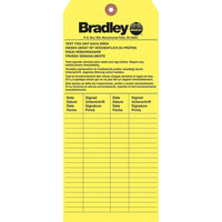 Bradley - Étiquette De Sécurité D'Inspection Et De Contrôle De L'État De L'Équipement, 3-6/8 L x 5-7/8po H, paquet de 36-Hauteur 5-7/8po