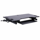 Rocelco - Support de bureau haut de gamme DADR-46 à hauteur réglable, 46 po, avec 4 AC et 2 USB - noir-L'amortisseur à gaz de luxe s'élève et s'abaisse facilement jusqu'à 60 LBS, cadre en métal noir robuste