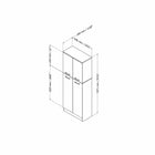 South Shore ? Armoire de rangement Axess, cerisier royal (7146971)-Espaces de rangement fermés, parfaits pour la nourriture et les accessoires de cuisine