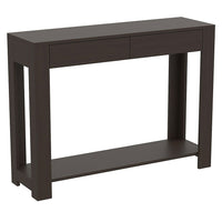 Safdie & Co. 40L Table Console - Cappuccino 2 Tirroirs 1 Étagère-Embellissez votre entrée, votre couloir ou votre salon avec cette console de style moderne.