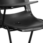 Flash Furniture – Chaise coquille ergonomique avec tablette rabattable à droite, noir (RUTEO1BKRTAB)-6