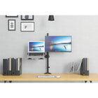 SHOPPINGALL Support extra haut entièrement ajustable pour double écran et ordinateur portable avec mât de 31,5 pouces pour ordinateur portable jusqu'à 17" Moniteurs jusqu'à 32" - SA-LH09L-Noir-10