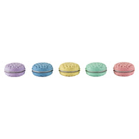 Pep Rally - Gommes à effacer macaron - Paquet de 5-Couleurs variees, forme de macaron