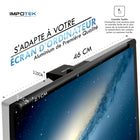 IMPOTEK - Lampe LED pour moniteur, barre lumineuse pour écran intelligent avec antireflet, contrôle tactile, réglage de la luminosité-Réglage par commande tactile - Commande sans bouton pour un contrôle facile de la puissance, de la luminosité et des 3 modes de température de couleur avec le panneau tactile.