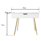 Danawares - Bureau Moderne avec Rangement - Blanc-Super Article Pour N'Importe Quelle Pièce Avec Son Look Moderne Et Polyvalent