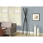 Monarch Specialties - 2017 Patere -  Style Contemporain Metal Noir Satine-5 supports à manteaux élégant 5 support à manteaux