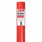 JAM Paper -  Emballage cadeau - Papier d'emballage brillant - 25 pieds carrés par rouleau - Rouge - 2/paquet-La superficie parfaite pour emballer rapidement et facilement vos cadeaux