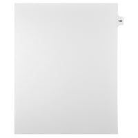 Markmaker - Intercalaires imprimes Legal, Blanc, 1/15th coupe, format lettre, sans trous, 25 tabs/PQT, 5 PQT/Boite, Numero 122-Intercalaires imprimes Legal
