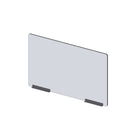 Avant de pare-haleine modulaire Mark Maker - Acrylique transparent 1/4" - panneau L 35,5"xH 23,5" - 2 rails inférieurs de 8"-Fixez les côtés des panneaux modulaires pour étendre la longueur de votre diviseur à l'aide de charnières en plastique (charnières flexibles).