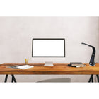 Eglo - Cognoli Lampe de Bureau DEL avec Interrupteur Tactile, Fini Noir Et Chrome, Inclus Horloge Digital (20 po)-Dimensions: 20,28 H x 3,94 W x 3,15 D po