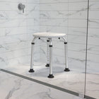 Flash Furniture Tabouret De Bain Et De Douche Réglable série HERCULES-Blanc (DCHY3400LWH)-Assemblage sans outil
