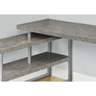 Monarch Specialties - 7586 Bureau 60 po L - Ciment/Metal Argent De Coin Cote D/G-Sa conception permet d'économiser de l'espace. Idéal pour placer dans un coin. Finition sur tous les côtés pour un placement polyvalent dans un bureau à domicile