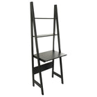 Kiera Grace – Étagère de sol et bureau Providence Hart, fini noir mat-Capacité de mesure et de poids: l'étagère globale mesure 25 "L x 71" H et 15 "de profondeur. Une hauteur importante signifie que vous disposez de près de 6 pieds du magnifique présentoir, créant un espace de stockage maximal. Au total, l'étagère inclinée peut supporter jusqu'à 220 lb , soyez confiant en plaçant des articles avec un peu plus de poids sur chaque étagère murale