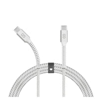 LOGiiX - Piston Connect Armor+ 100W USB-C vers USB-C - 3M - Blanc-Câble ultra-résistant et durable de 3m pour charger rapidement les appareils USB-C jusqu'à 100W