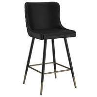 !nspire - Tabouret de Comptoir, 26 Po, Jeu de 2 Contemporaine - Noir-Tabouret de comptoir de 26 po avec siege fixe