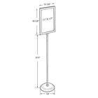 Azar Displays – Présentoir de plancher à cadre double, 17 x 11 po (300284)-La base lestée maintient le présentoir stable et à la verticale