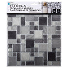 CTG Brands Square Wall Tile, 10" x 10", Grey, 6 Pack-Ensemble : livré dans une boîte de 6 feuillets de carreaux muraux de qualité supérieure, adaptés aux surfaces lisses et propres