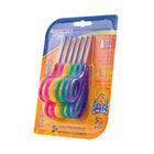 Ciseaux antimicrobiens émoussés de 5 po pour enfants de Westcott - Couleurs variées - Paquet de 6-Acier inoxydable extra fort et durable
