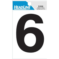 HeadLine - Numéro 6 autoadhésif, 3 po-À reflet