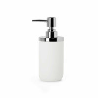 Umbra JUNIP - Pompe à savon liquide et gel hydroalcoolique 295ml, Chrome Blanc-Non parfume